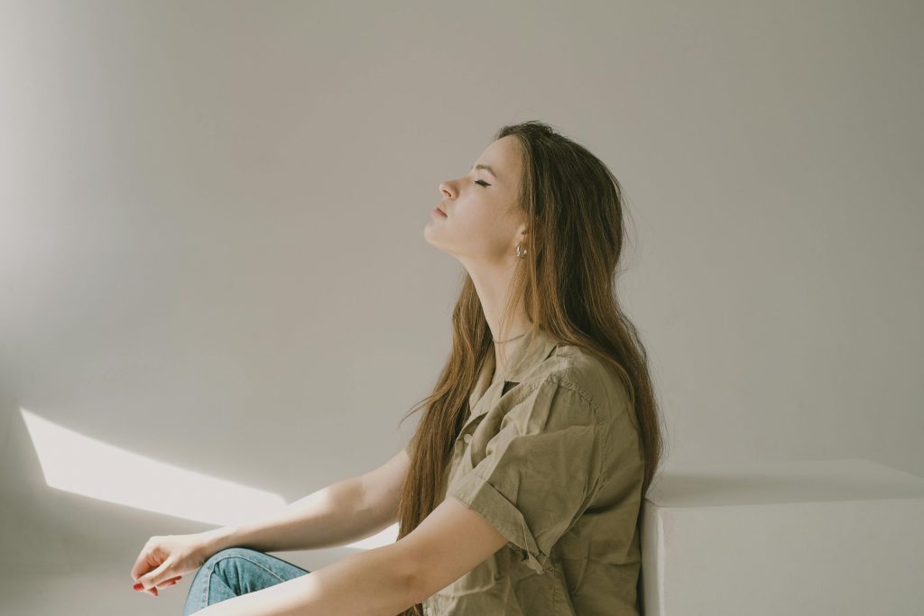 Woman deep in thought healing journey